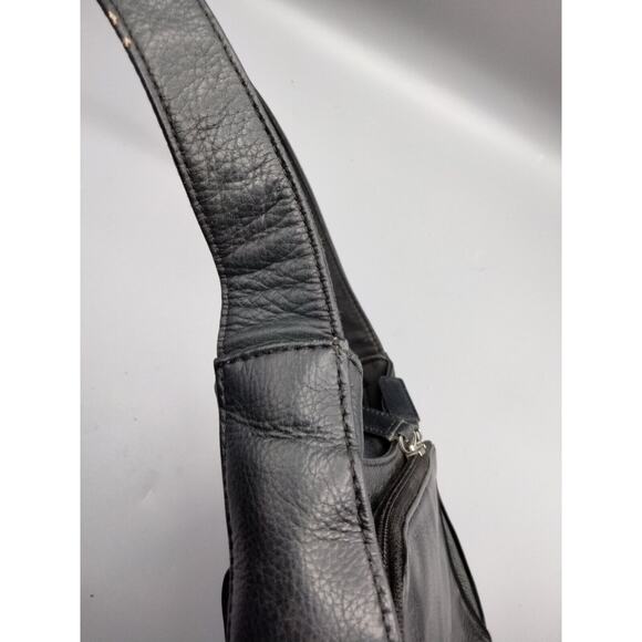 FOSSIL Vintage Y2K Shoulder Leather Bag Black Retro - Picture 9 of 10